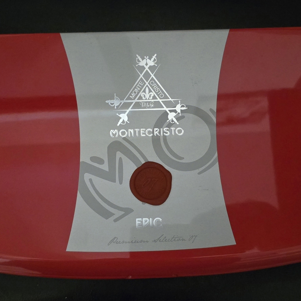Montecristo Red and Gray Cigar Box